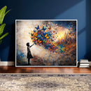 Banksy Girl Wall Art Canvas Print for Living Room Decor by MyGreatCanvas | Canvas Wall Art Prints | Photo Prints & Wall Decor