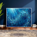 School of Fish Canvas Print | Blue Ocean Underwater Wall Art by MyGreatCanvas | Canvas Wall Art Prints | Photo Prints & Wall Decor