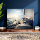 Sailboat Wall Art Canvas Print, Ocean Sunset Sailing Framed by MyGreatCanvas | Canvas Wall Art Prints | Photo Prints & Wall Decor