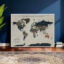 Custom Push Pin World Map Wall Art Canvas Print – by MyGreatCanvas | Canvas Wall Art Prints | Photo Prints & Wall Decor