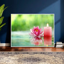 Zen Lotus Candle Canvas Wall Art Pink Spa Meditation by MyGreatCanvas | Canvas Wall Art Prints | Photo Prints & Wall Decor