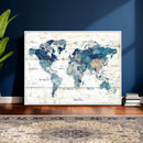 Watercolor World Map Canvas Wall Art Print – Abstract by MyGreatCanvas | Canvas Wall Art Prints | Photo Prints & Wall Decor