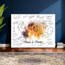 Wedding Guest Book Alternative Wall Art Canvas Print, Personalized Wedding Signature Poster, Custom Couple Photo Guestbook Canvas, Bridal Shower Reception Decor by MyGreatCanvas | Canvas Wall Art Prints | Photo Prints & Wall Decor