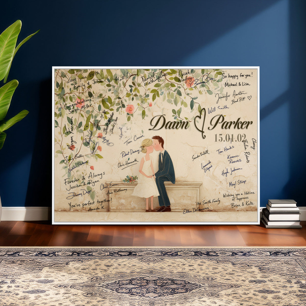 Wedding Guest Book Alternative Wall Art Canvas Print, Personalized, photo 19 of 25