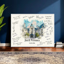 Wedding Guest Book Alternative Wall Art Canvas Print, Personalized Wedding Signature Poster, Custom Couple Photo Guestbook Canvas by MyGreatCanvas | Canvas Wall Art Prints | Photo Prints & Wall Decor