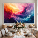 Colorful Abstract Canvas Wall Art Print, Vibrant Popup Color Art Print