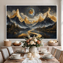 Abstract Mountain Wall Art Canvas Print Modern Landscape Painting Print