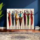 African Folk Art Canvas Wall Art, Colorful African Women Village Painting Print, Tribal Ethnic Home Decor, Vibrant African Art, Living Room by MyGreatCanvas | Canvas Wall Art Prints | Photo Prints & Wall Decor