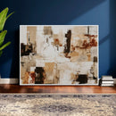 Blue Teal Abstract Canvas Wall Art, Modern Textured Painting Print, Navy Orange White Contemporary Art, Neutral Living Room Decor, Office Art by MyGreatCanvas | Canvas Wall Art Prints | Photo Prints & Wall Decor