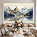 Lake Abstract Mountain Wall Art Canvas Print