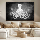Black White Octopus Wall Art Canvas Print by MyGreatCanvas | Canvas Wall Art Prints | Photo Prints & Wall Decor