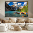 Moraine Lake 3-Panel Wall Art, Majestic Mountain and Lake by MyGreatCanvas | Canvas Wall Art Prints | Photo Prints & Wall Decor