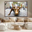 Charging Bull Wall Art Canvas Print