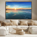 Blue Sky and Beach Wall Art Canvas Print