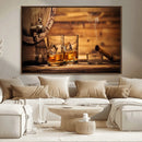 Rustic Whiskey and Barrel Canvas Print by MyGreatCanvas | Canvas Wall Art Prints | Photo Prints & Wall Decor