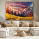 Mountain and Daylight Red Sunset Wall Art Canvas Print by MyGreatCanvas | Canvas Wall Art Prints | Photo Prints & Wall Decor