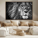 Black and White Lion Canvas Wall Art Print – Wildlife by MyGreatCanvas | Canvas Wall Art Prints | Photo Prints & Wall Decor