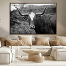 Western Home Wall Art Canvas Print, Framed Texas Longhorn by MyGreatCanvas | Canvas Wall Art Prints | Photo Prints & Wall Decor