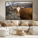 Framed Big Cow Animal Wall Art Canvas Print by MyGreatCanvas | Canvas Wall Art Prints | Photo Prints & Wall Decor