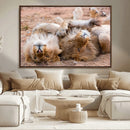 Lion Pair Wall Art Canvas Print – Framed Wildlife Scene with by MyGreatCanvas | Canvas Wall Art Prints | Photo Prints & Wall Decor