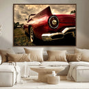 Red Classic Car Wall Art Canvas Print
