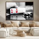 Aces Poker Art Poker Game Wall Art Canvas Print by MyGreatCanvas | Canvas Wall Art Prints | Photo Prints & Wall Decor