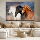 Animal Wall Art Three Horses Farmhouse Art Canvas, Framed by MyGreatCanvas | Canvas Wall Art Prints | Photo Prints & Wall Decor
