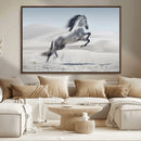 Prancing Horse Desert Large Wall Art Canvas Print – Majestic