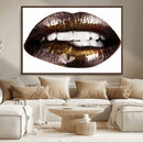 Close Up Lips Wall Art Canvas Print