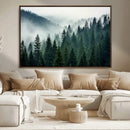 Captivating Misty Forest Wall Art Premium Canvas Print,