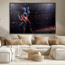 American Football Wall Art Canvas Print, Stadium Sport Wall