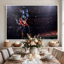 American Football Wall Art Canvas Print, Stadium Sport Wall