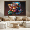 Abstract Rose Wall Art Canvas Print