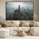 Disney Castle Wall Art Canvas Print, Living Kids Home Room