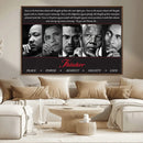 Thinker Quintet Canvas Wall Art – Martin, Obama, Malcolm X,