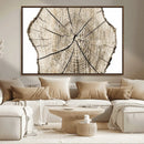 Abstract Wood Tree Ring Wall Art - Ready to Hang Minimalist