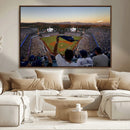 Dodger Stadium Sunset Game Triple Canvas Wall Art - Los