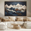 Mountain Wall Art – Modern Geometric Landscape Canvas Print,