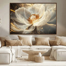 Gold Floral Wall Art Canvas Print, Framed Modern Flower Art by MyGreatCanvas | Canvas Wall Art Prints | Photo Prints & Wall Decor