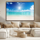 Blue Ocean Wall Art Canvas Print - Tranquil Ocean Paradise