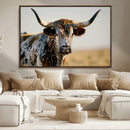 Texas Bull Longhorn Wall Art Canvas Print for Farm House by MyGreatCanvas | Canvas Wall Art Prints | Photo Prints & Wall Decor