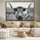 Texas Cow Longhorn Wall Art Canvas Print for Farm House Wall by MyGreatCanvas | Canvas Wall Art Prints | Photo Prints & Wall Decor