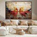 Abstract Angel Wings Canvas Wall Art – Framed and Ready to