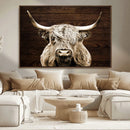Highland Cow Wall Art Canvas Print, Rustic Farmhouse Decor, by MyGreatCanvas | Canvas Wall Art Prints | Photo Prints & Wall Decor