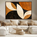 Geometric Abstract Wall Art Canvas Print, Mid Century Modern