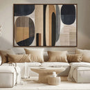 Wabi Sabi Canvas Print - Geometric Abstract Wall Art Canvas