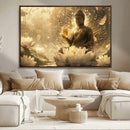 Golden Buddha Wall Art | Yoga Room Decor and Meditation Room by MyGreatCanvas | Canvas Wall Art Prints | Photo Prints & Wall Decor