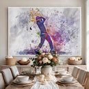Watercolor Golf Swing Wall Art Canvas Print | Vibrant