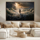 Jesus Walking on Water Wall Art Canvas Print - Religious