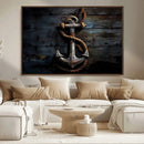 3 Panel Grunge Abstract Anchor Wall Art Canvas Print Set by MyGreatCanvas | Canvas Wall Art Prints | Photo Prints & Wall Decor